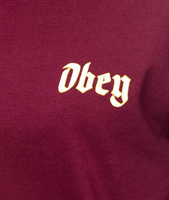Obey Ole Burgundy Long Sleeve T-Shirt | Zumiez