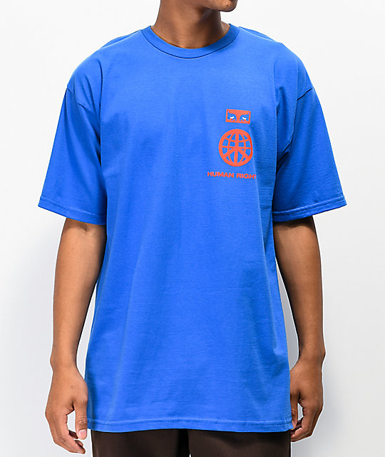 obey shirt blue