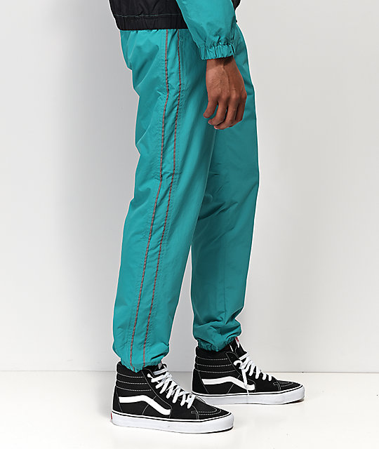 teal track pants