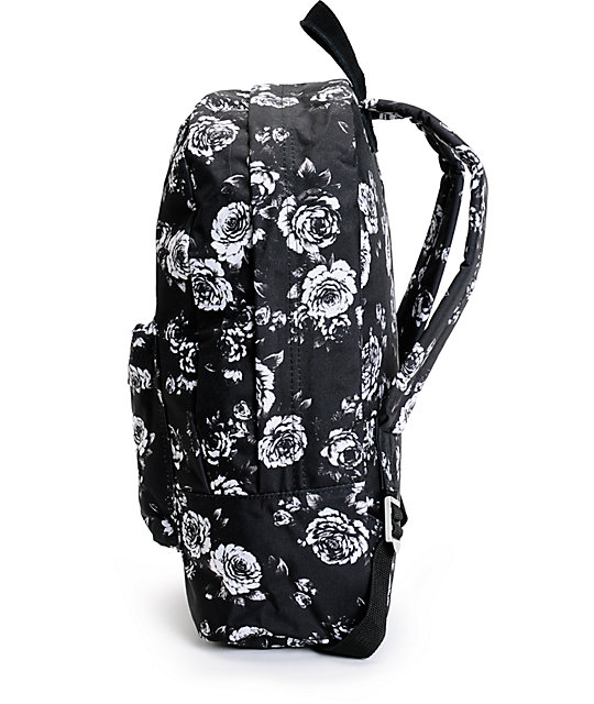 Obey Outsider Black Floral Backpack | Zumiez