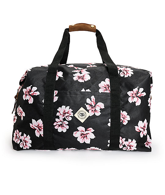 floral duffle bag