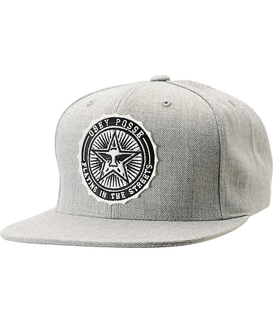 grey obey hat