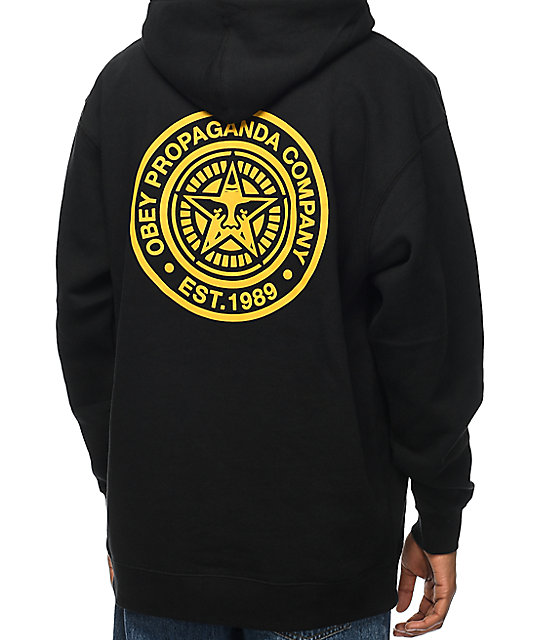 obey logo hoodie