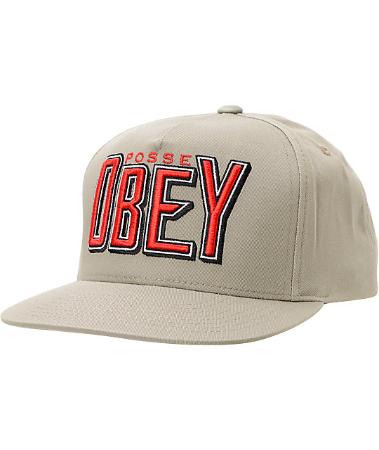 Obey Propaganda Grey Snapback Hat | Zumiez