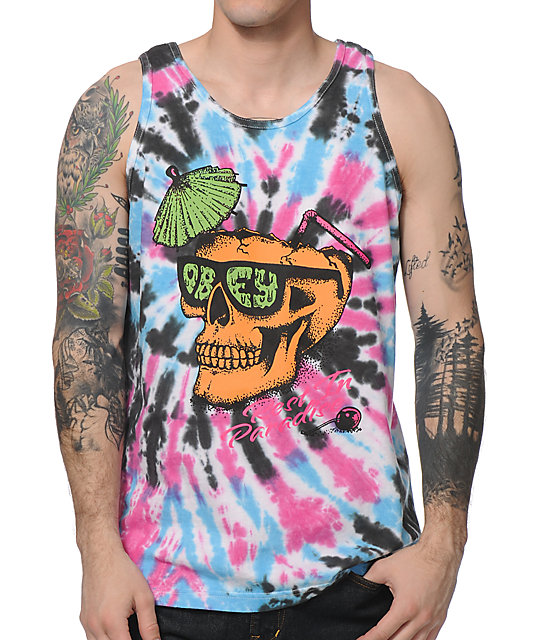 Obey RIP Berry Spiral Tank Top | Zumiez