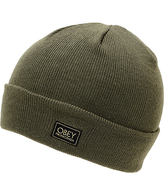 Obey Rebel Army Green Cuff Beanie | Zumiez