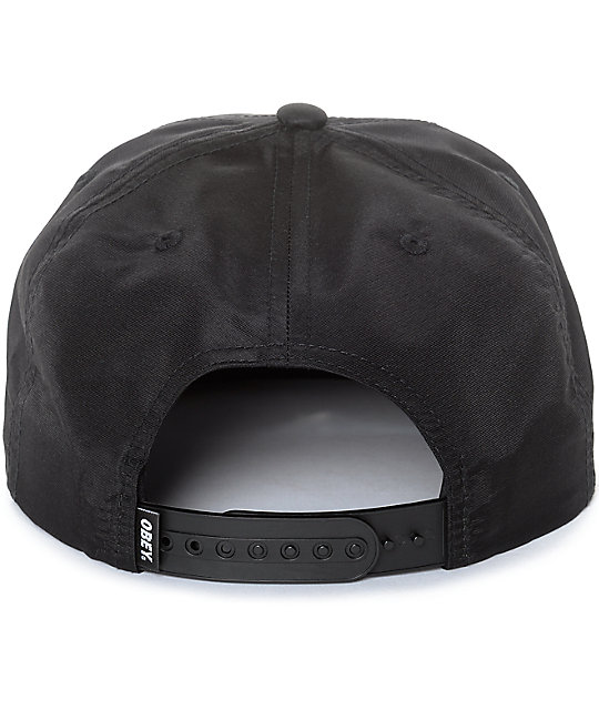 Obey Repetition Black Snapback Hat | Zumiez