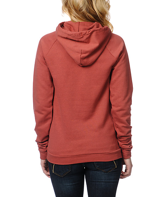 heather red hoodie