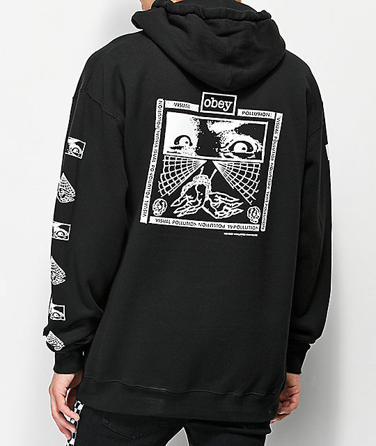 black obey hoodie