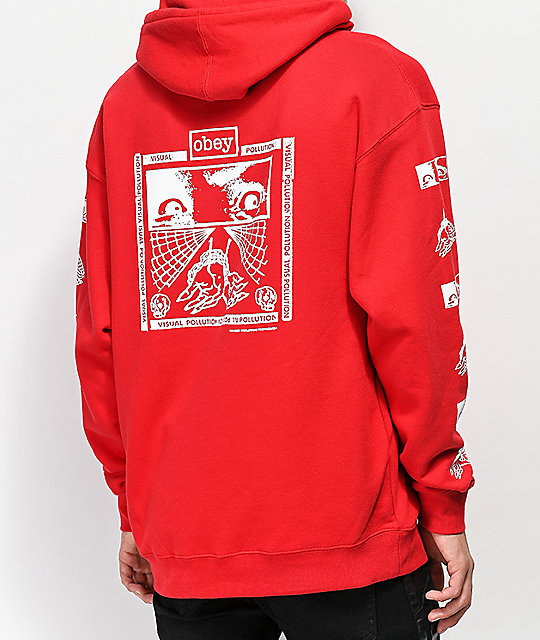 bape red shark hoodie