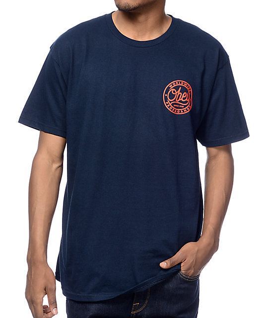 Obey Since 1989 Navy T-Shirt | Zumiez