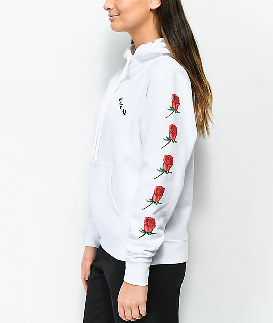 obey hoodie with roses