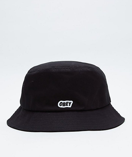 obey bucket hat black