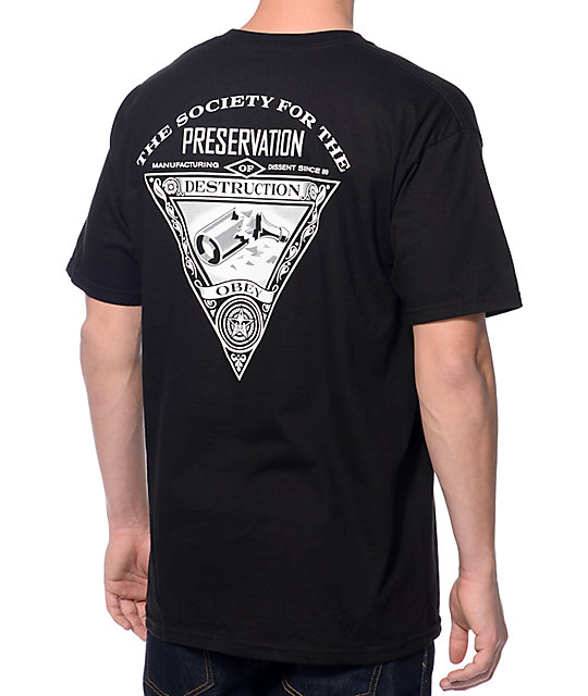 Obey Society Of Destruction Black T-Shirt | Zumiez