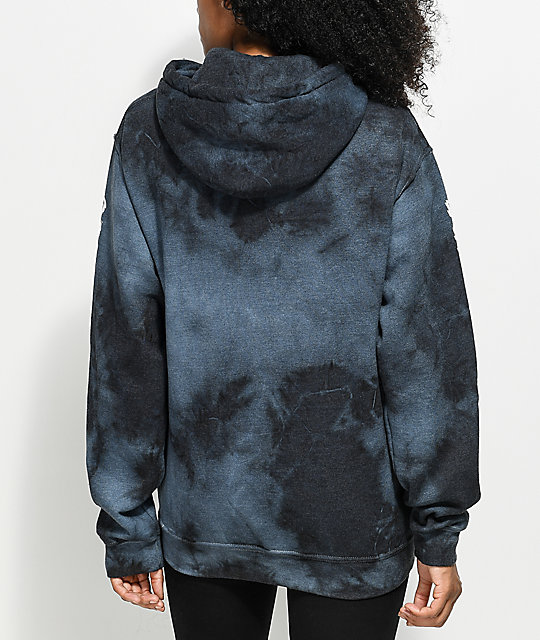 Obey Static Worldwide Black Tie Dye Hoodie | Zumiez.ca