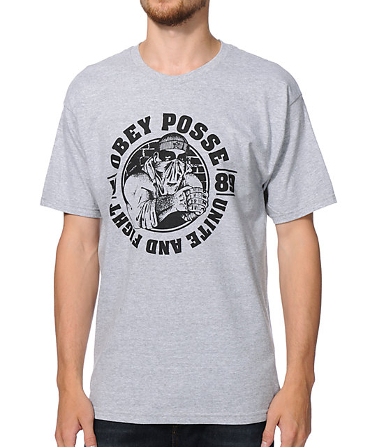 Obey Tough Guy Heather Grey T-Shirt | Zumiez