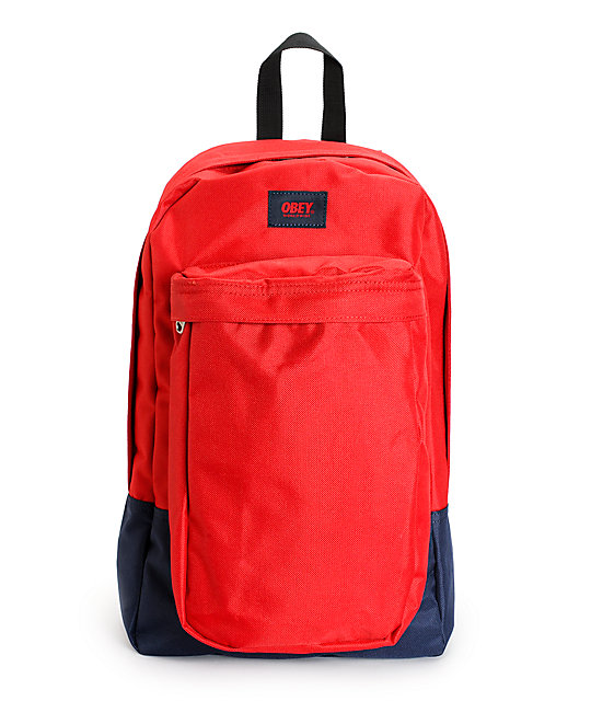 Obey Transit Red Backpack | Zumiez