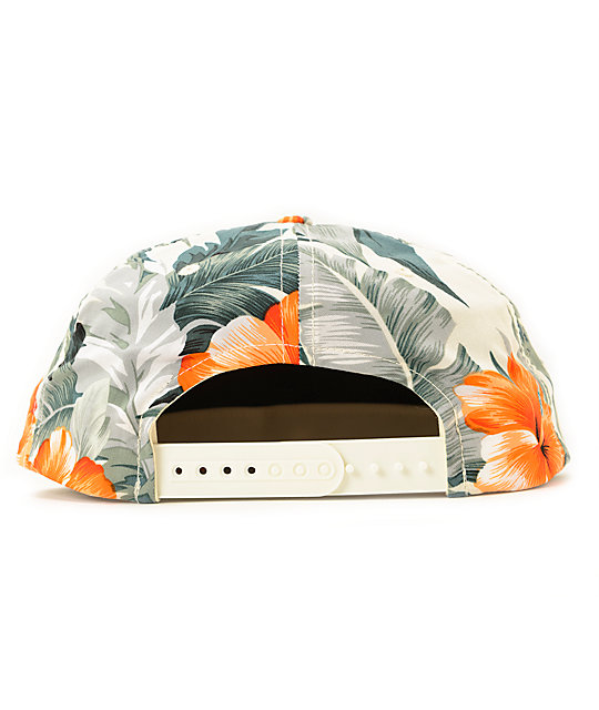 Obey Tropics Grey Floral Snapback Hat | Zumiez