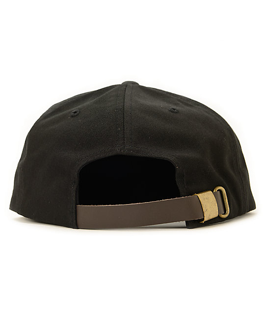 obey leather strap hat