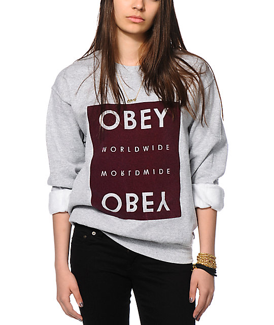 obey crew neck womens