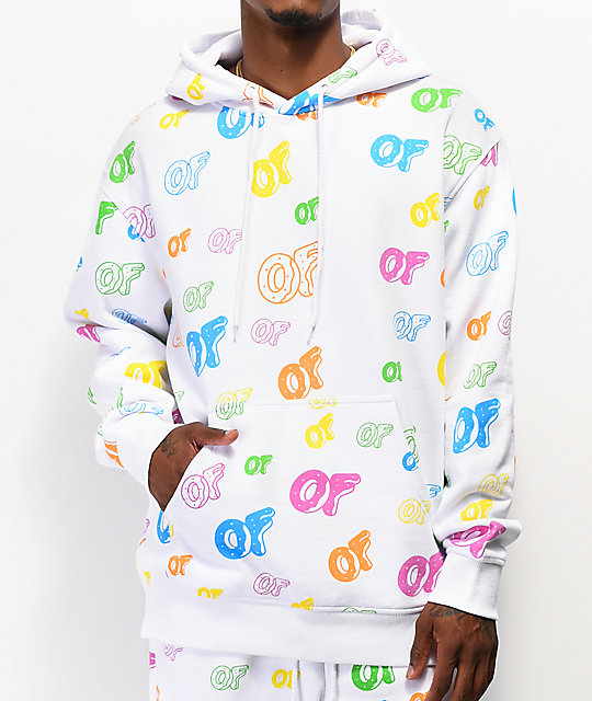 all over logo hoodie