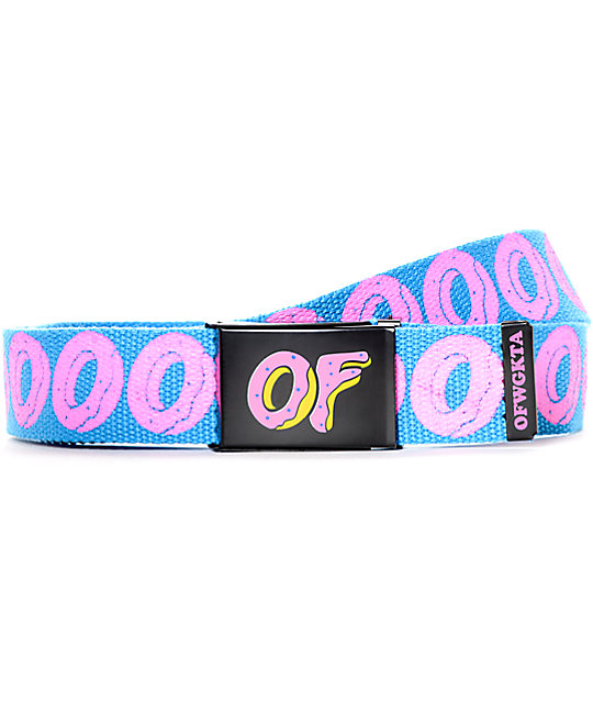 odd future big donut turquoise web belt zumiez
