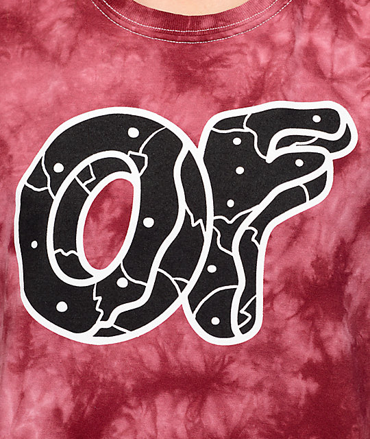 Odd Future Cracked Logo Maroon T-Shirt | Zumiez