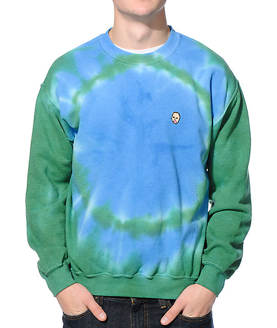 tie dye crew sweatshirt