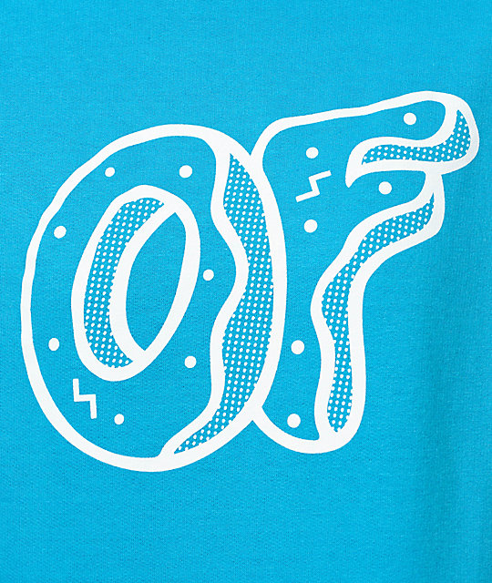 Odd Future Outlined OF Logo Blue Crew Neck Sweatshirt | Zumiez