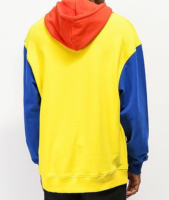 primary color block hoodie
