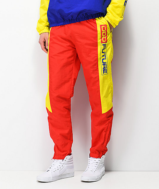 nike red windbreaker pants