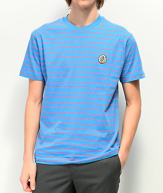 Odd Future Skinny Blue & Pink Striped Knit T-Shirt | Zumiez
