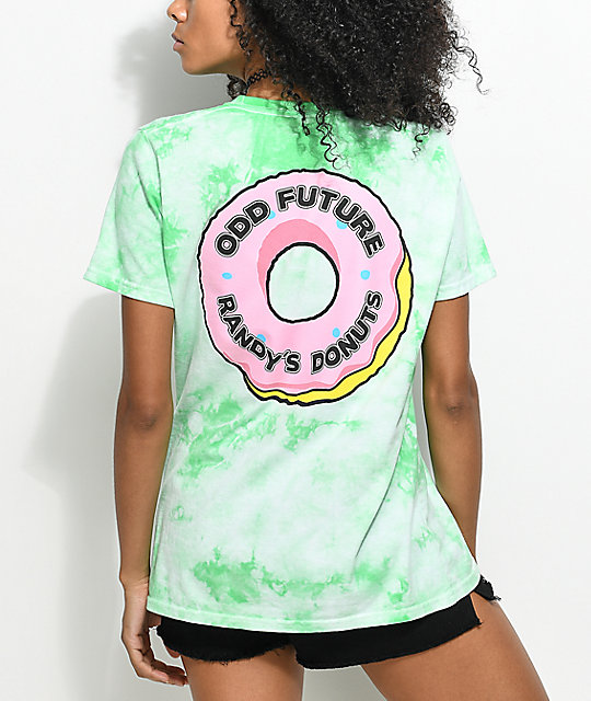 Odd Future x Randy's Donuts Mint Tie Dye T-Shirt | Zumiez