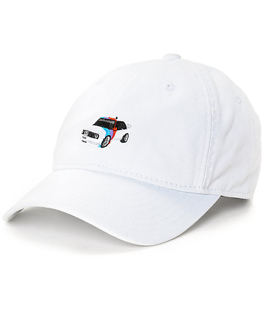 white strapback hat