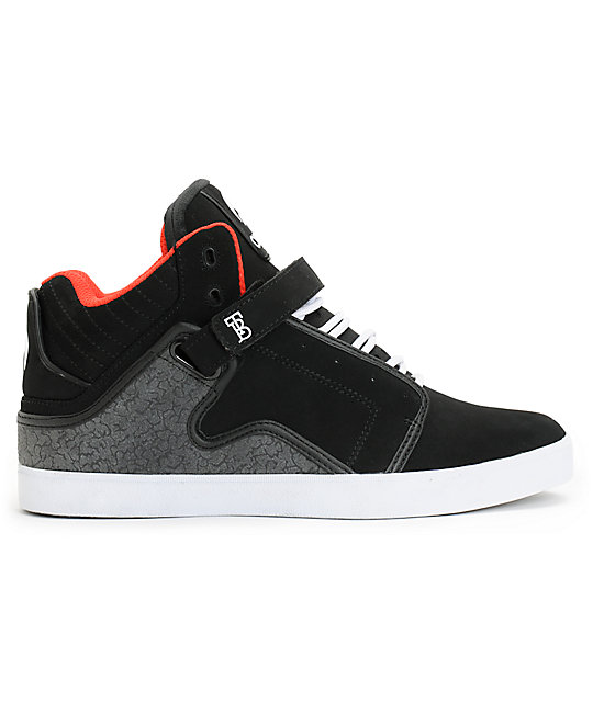 Osiris Bingaman Mid Black, White, & Red Skate Shoes Zumiez