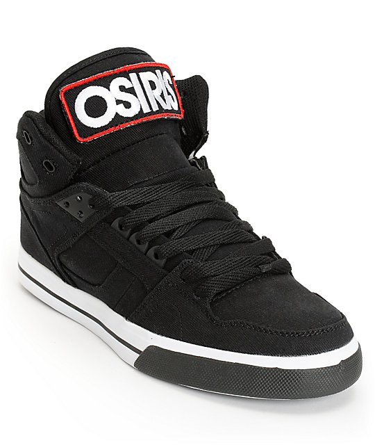 Osiris NYC 83 Vulc Black, White, Patch Canvas Skate Shoes | Zumiez