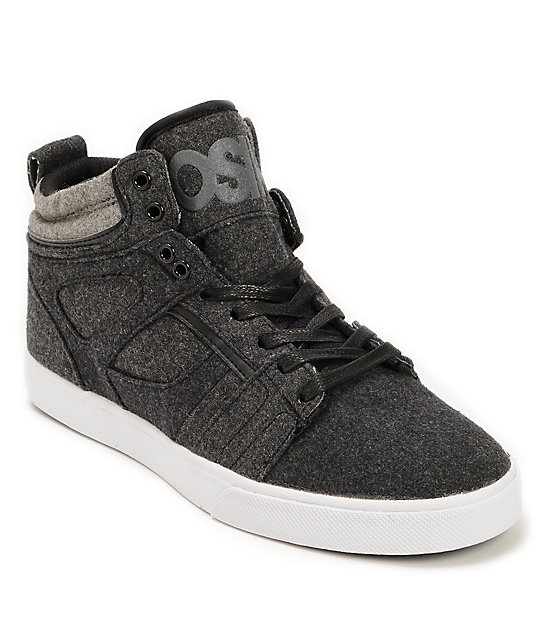 Osiris Raider Charcoal, Grey, & Black Wool Skate Shoes | Zumiez