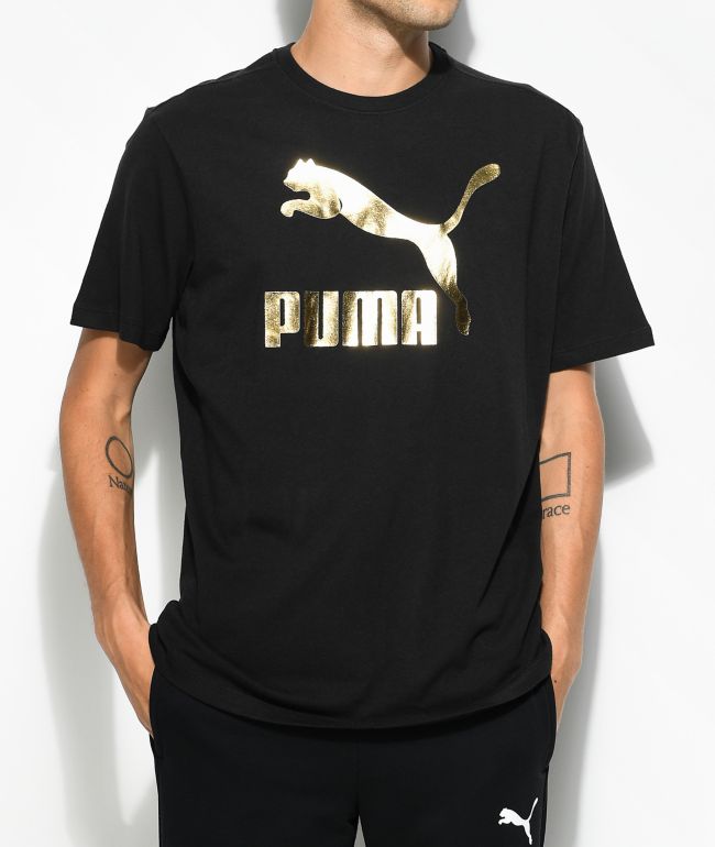 puma shirt gold