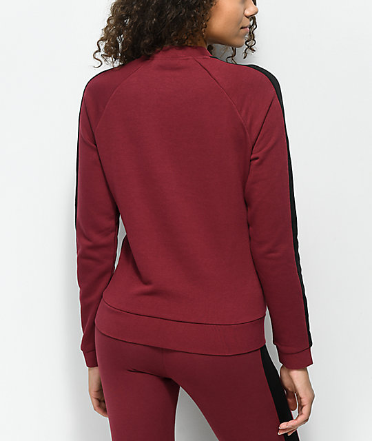 burgundy puma sweatsuit