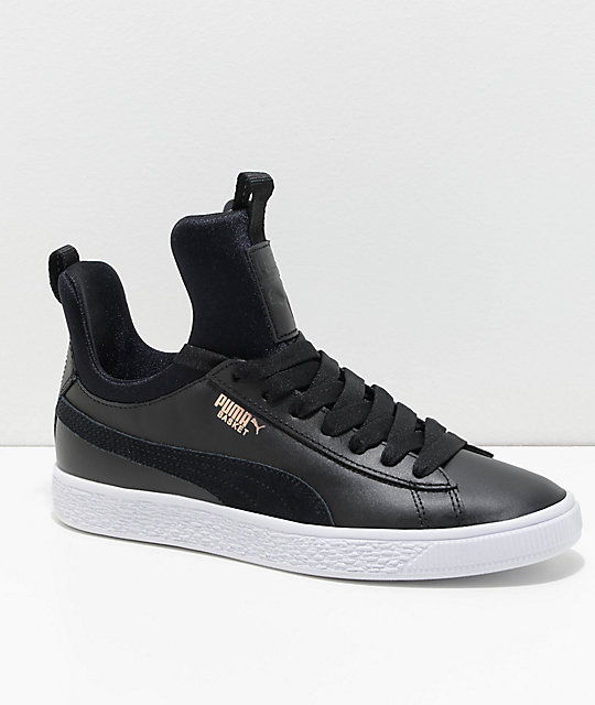 puma basketball shoes black and white