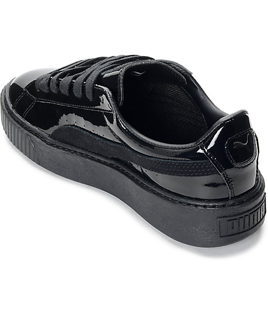 puma basket platform black