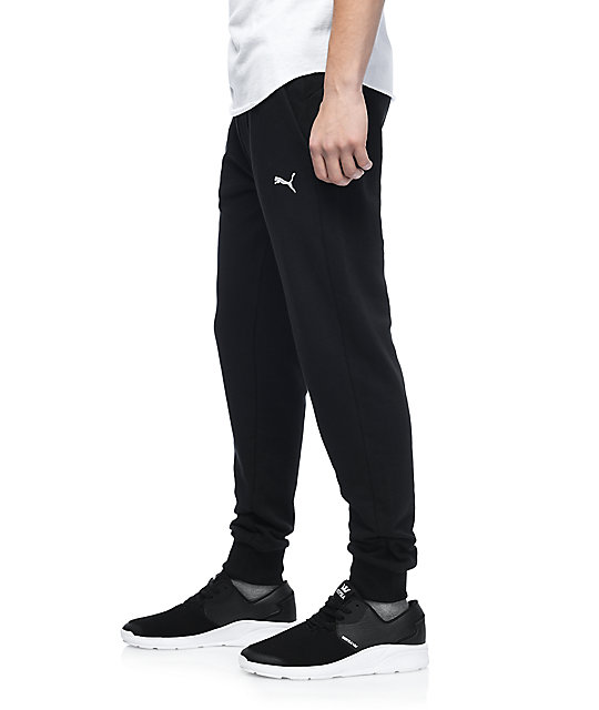 puma sweatpants black