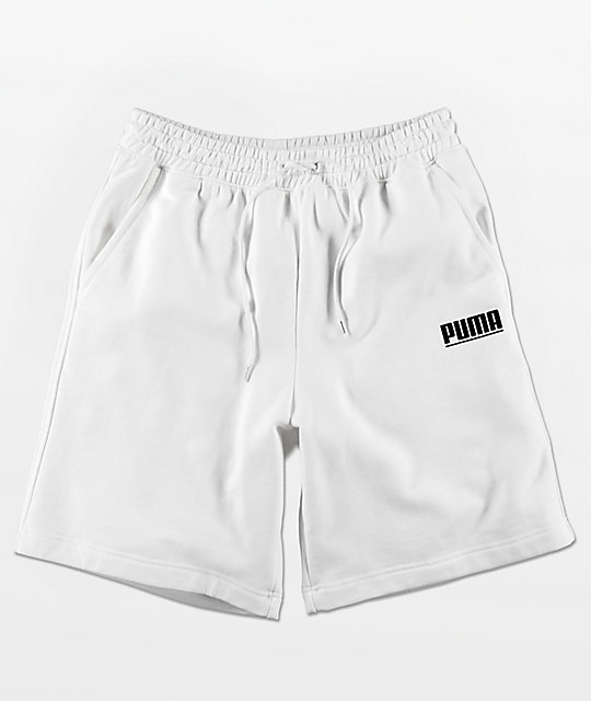 white puma shorts