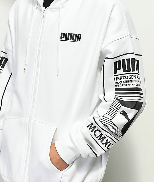 Logo Cremallera Blanca Y Zumiez Capucha Tower Con Sudadera Puma qdw0CUq