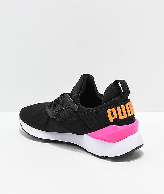puma rsx black and pink