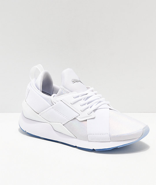 puma zapatos blancos