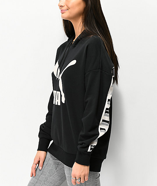 sudadera puma blanca y negra