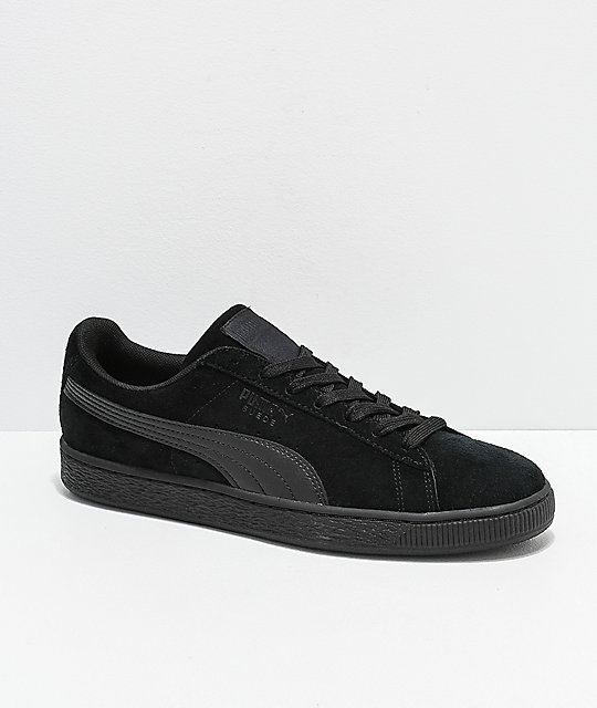 puma all black sneakers