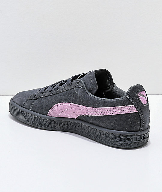 puma suede grey and pink