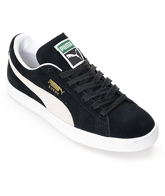 puma suede black shoes